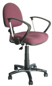 SILLA SECRETARIAL CON DESCANSA BRAZOS FIJOS